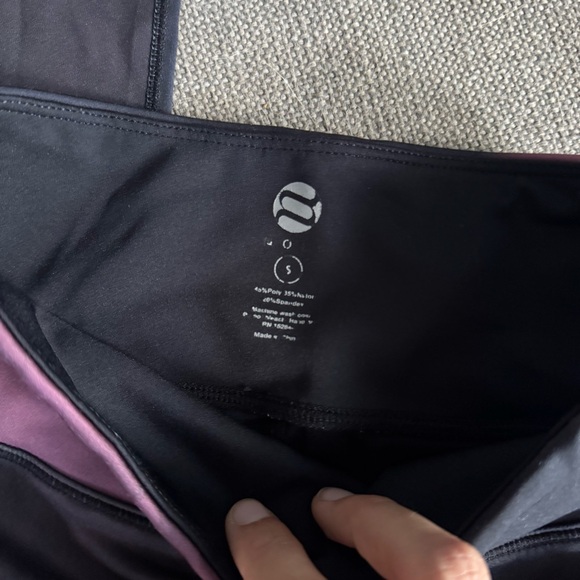 Noli Black and Pink watercolor Leggings and sports bra Set - size S - Picture 6 of 6